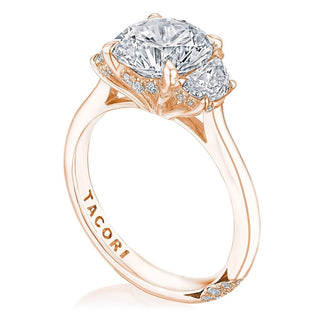 Round 3-Stone Engagement Ring