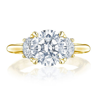 Round 3-Stone Engagement Ring