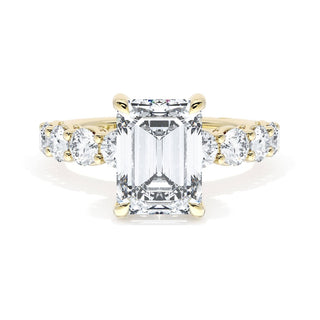 Emerald Solitaire Engagement Ring