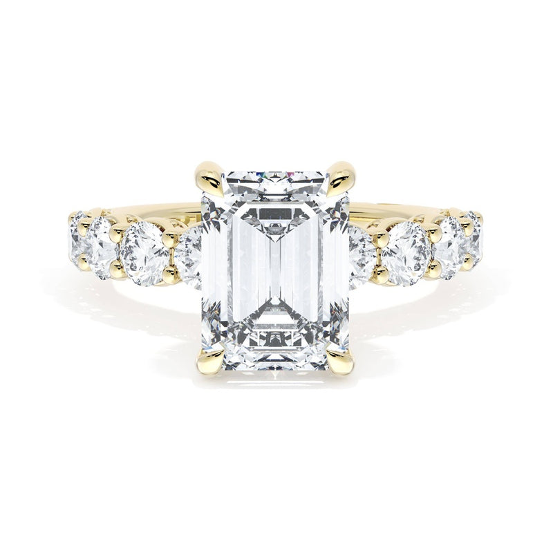 Emerald Solitaire Engagement Ring
