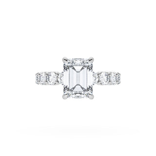 Emerald Solitaire Engagement Ring