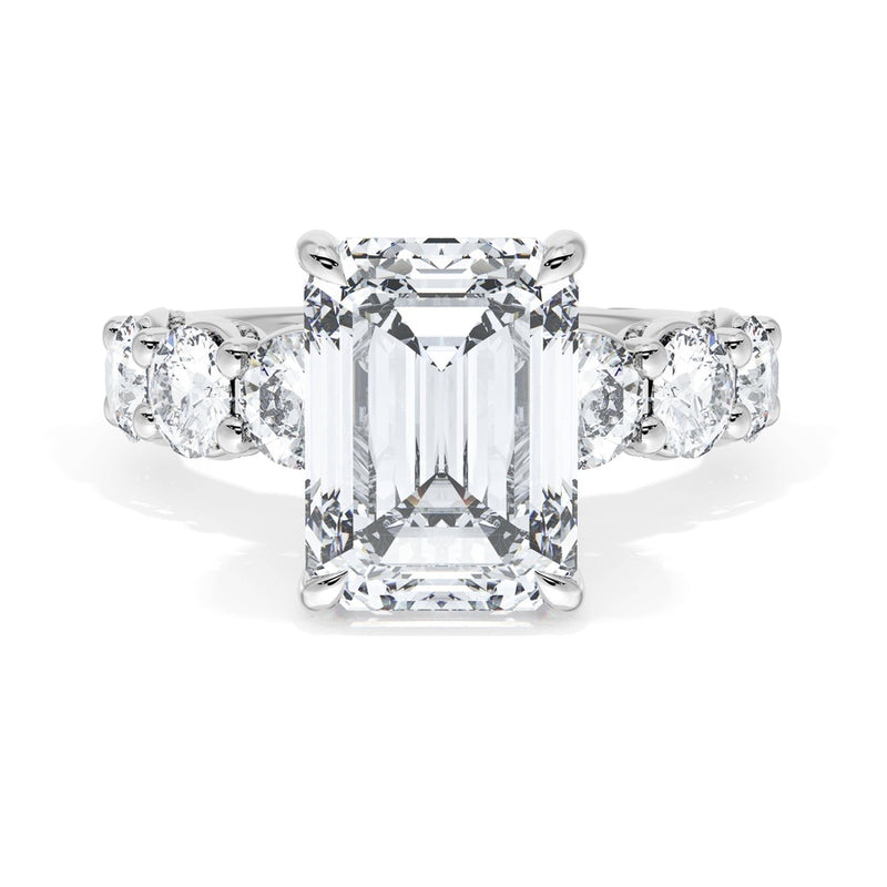 Emerald Solitaire Engagement Ring