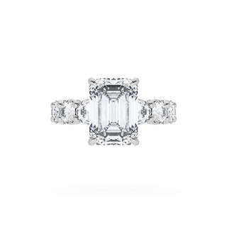 Emerald Solitaire Engagement Ring