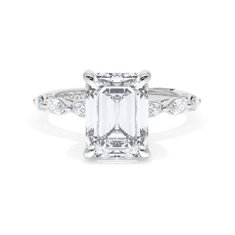 Emerald Solitaire Engagement Ring