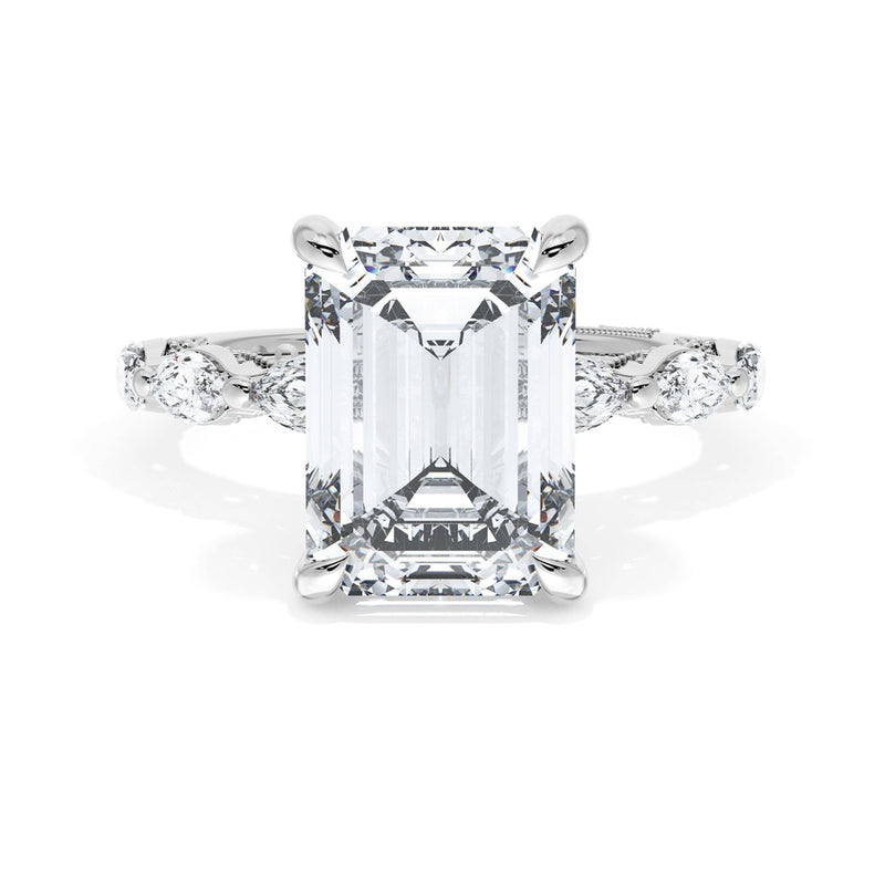 Emerald Solitaire Engagement Ring