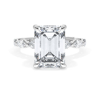 Emerald Solitaire Engagement Ring