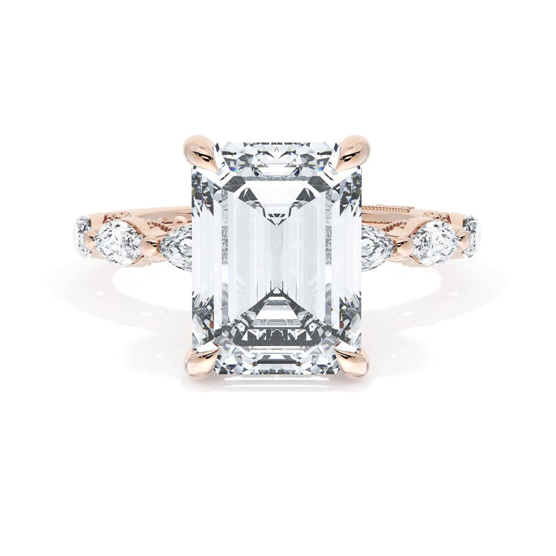 Emerald Solitaire Engagement Ring