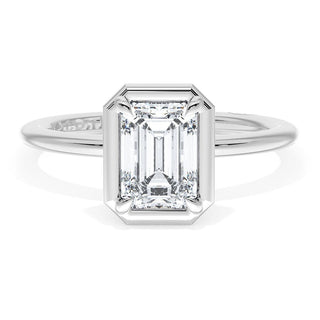 Emerald Solitaire Engagement Ring
