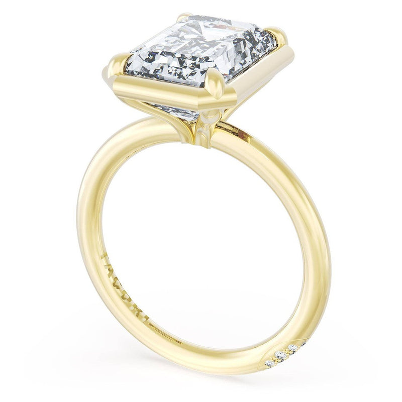 Emerald Solitaire Engagement Ring
