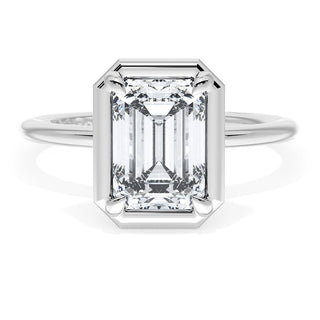 Emerald Solitaire Engagement Ring