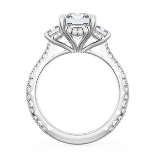 Emerald 3-Stone Engagement Ring