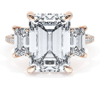 Emerald 3-Stone Engagement Ring