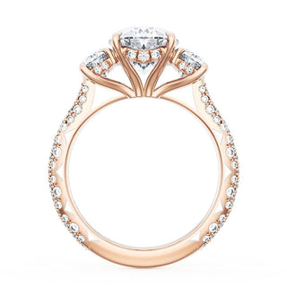 Oval 3-Stone Engagement Ring