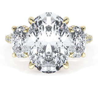 Oval 3-Stone Engagement Ring