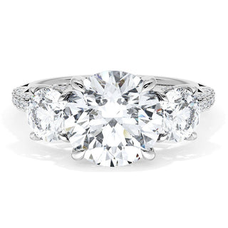 Round 3-Stone Engagement Ring