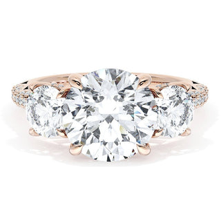 Round 3-Stone Engagement Ring