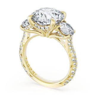Round 3-Stone Engagement Ring