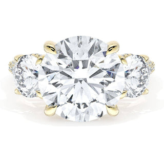 Round 3-Stone Engagement Ring