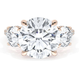 Round 3-Stone Engagement Ring