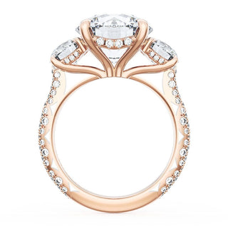 Round 3-Stone Engagement Ring