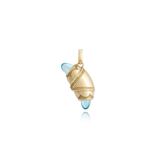 Swiss Topaz Crescent Cookie Charm in 14kt Yellow Gold