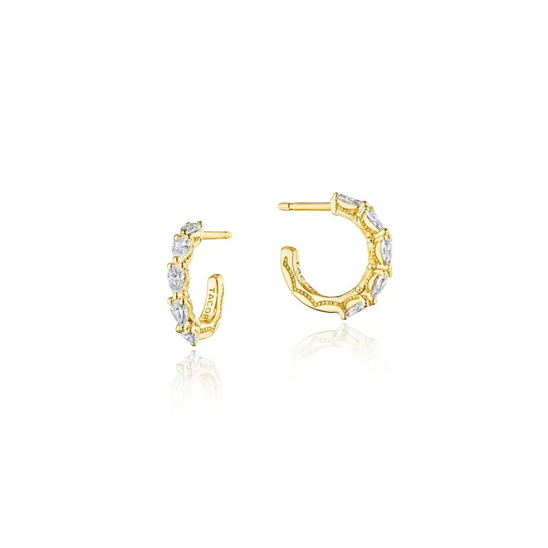 Small Hoop Earrings in 18k Yellow Gold - 12.90mm
