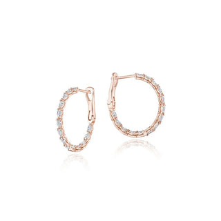 Large Hoop Earrings in 18k Rose Gold