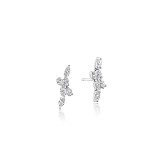Pear Diamond Earrings in 18k White Gold