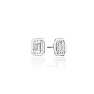 Emerald Diamond Stud Earring - 1.5ct