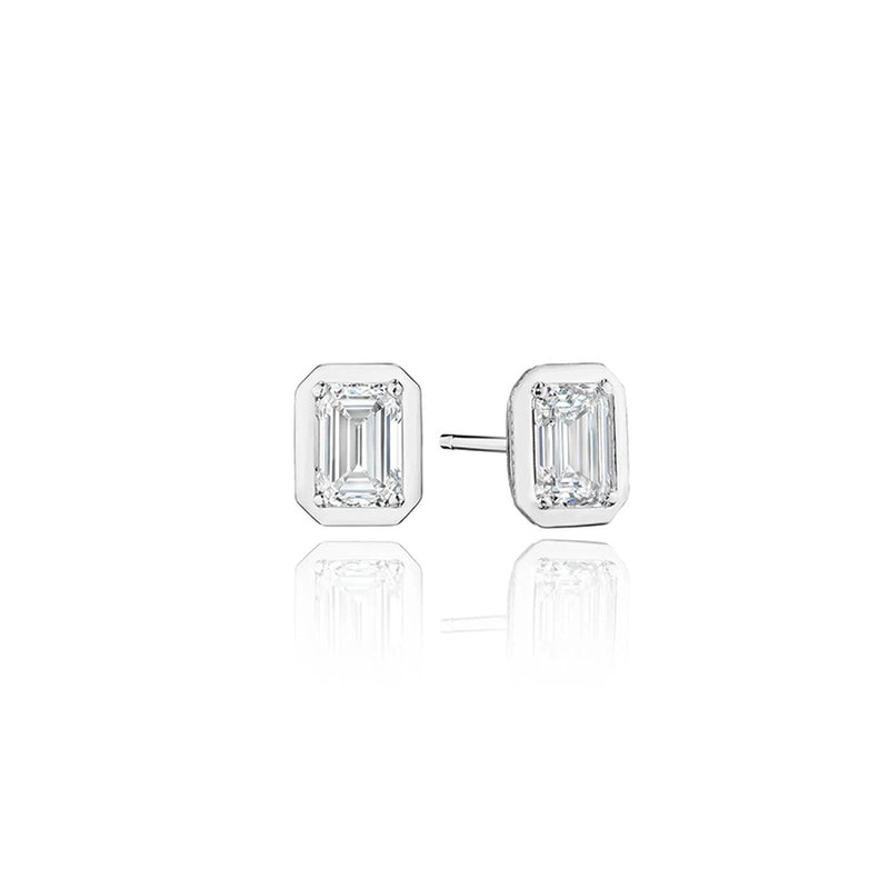 Emerald Diamond Stud Earring - 1.5ct