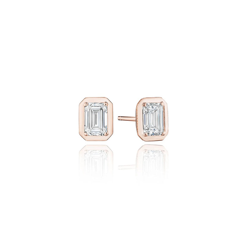 Emerald Diamond Stud Earring - 1.5ct