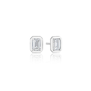 Emerald Diamond Stud Earring - 2.07ct