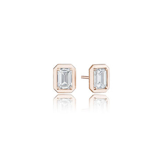 Emerald Diamond Stud Earring - 2.07ct