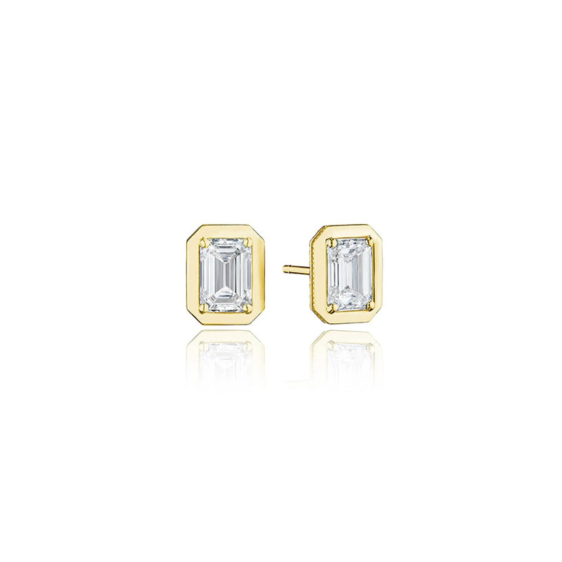 Emerald Diamond Stud Earring - 2.07ct