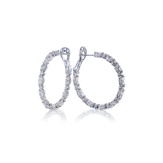 Diamond Hoop Earrings