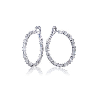 Diamond Hoop Earrings