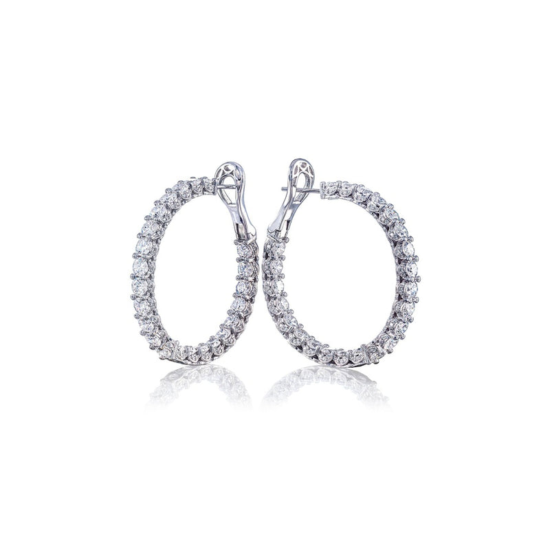 Diamond Hoop Earrings