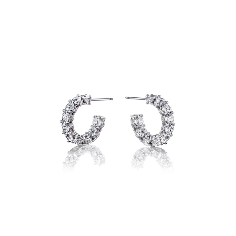 Diamond Huggie Earrings