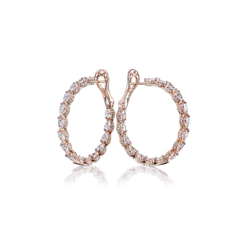 Diamond Hoop Earrings