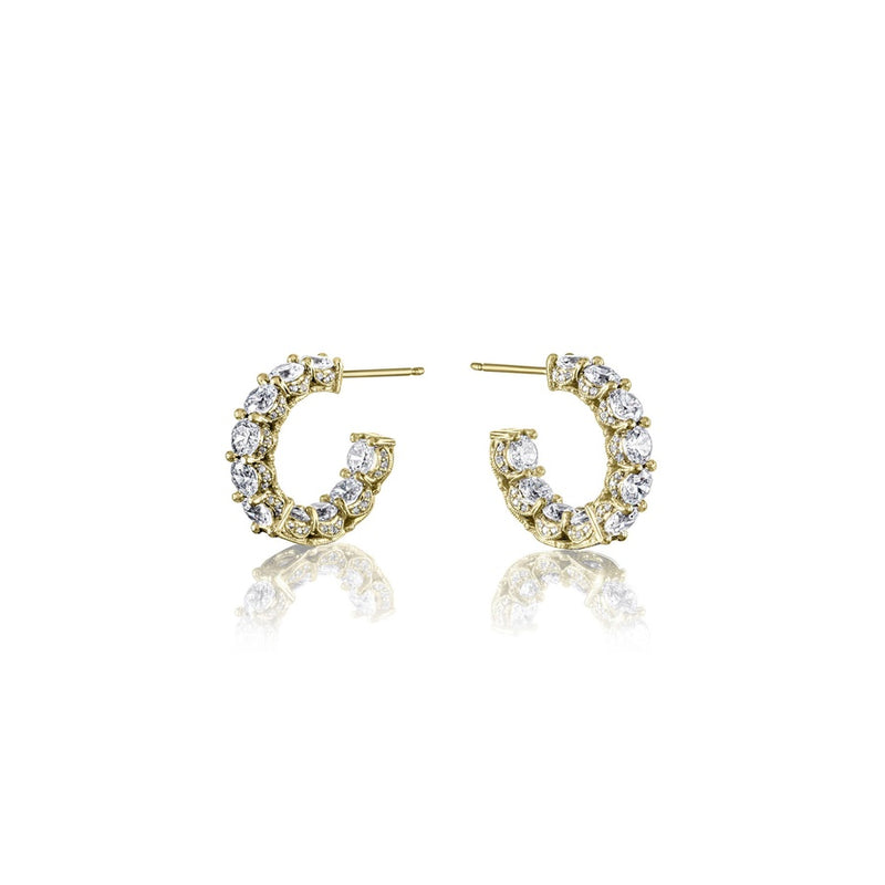 Diamond Huggie Earrings