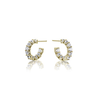Diamond Huggie Earrings