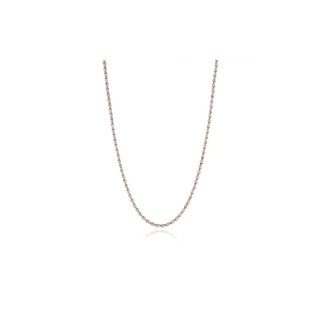 Pear Diamond Tennis Necklace in 18k Rose Gold
