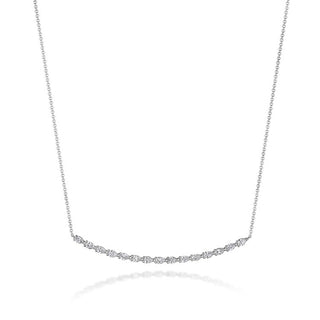 Pear Diamond Necklace in 18kt White Gold