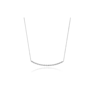 Pear Diamond Necklace in 18k White Gold