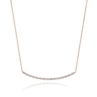Pear Diamond Necklace in 14kt White Gold