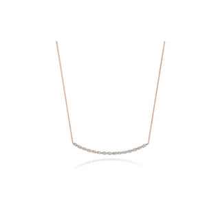 Pear Diamond Necklace in 18k Rose Gold