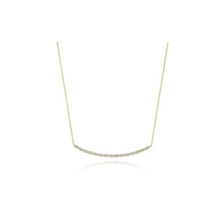 Pear Diamond Necklace in 18k Yellow Gold