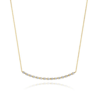 Pear Diamond Necklace in 18kt Yellow Gold