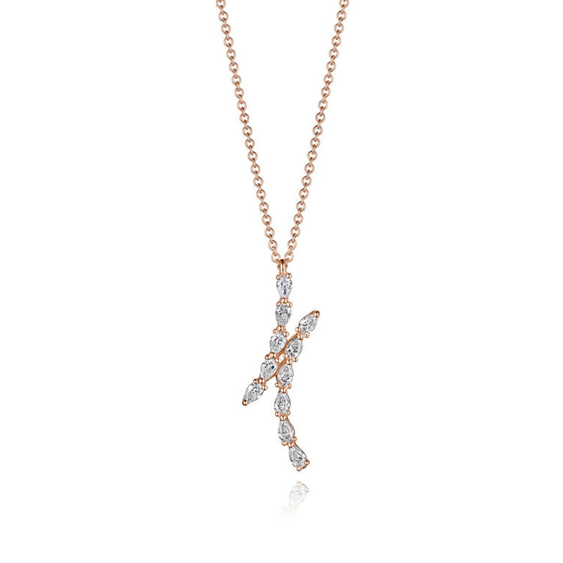 Pear Diamond Pendant in 18kt Rose Gold