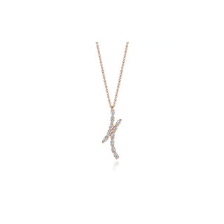 Pear Diamond Pendant in 18k Rose Gold